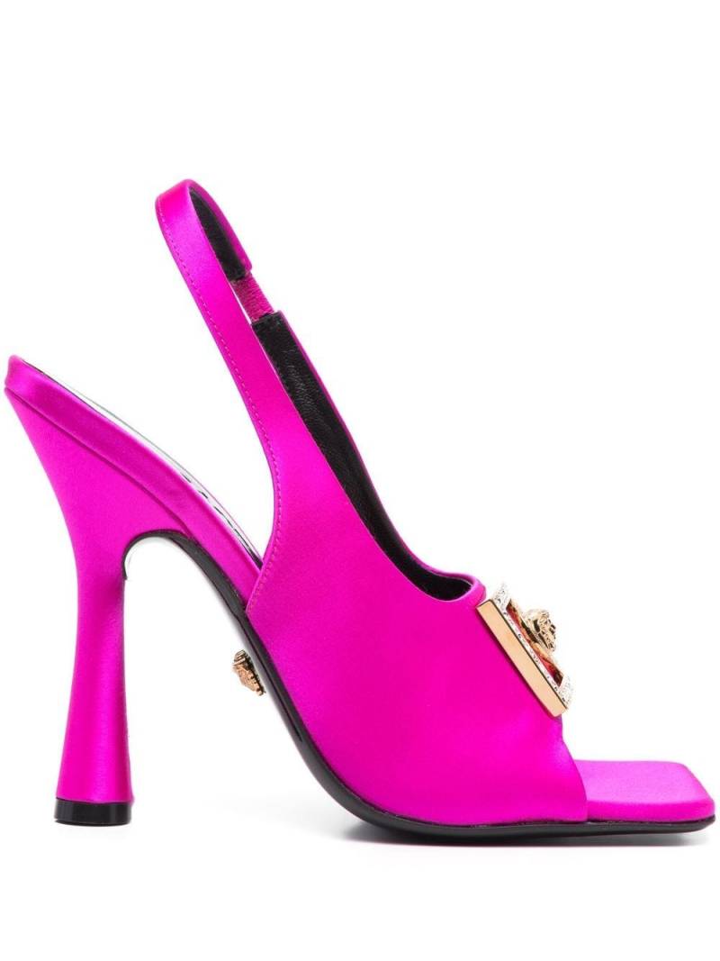 Versace medusa-plaque slingback sandals - Pink von Versace