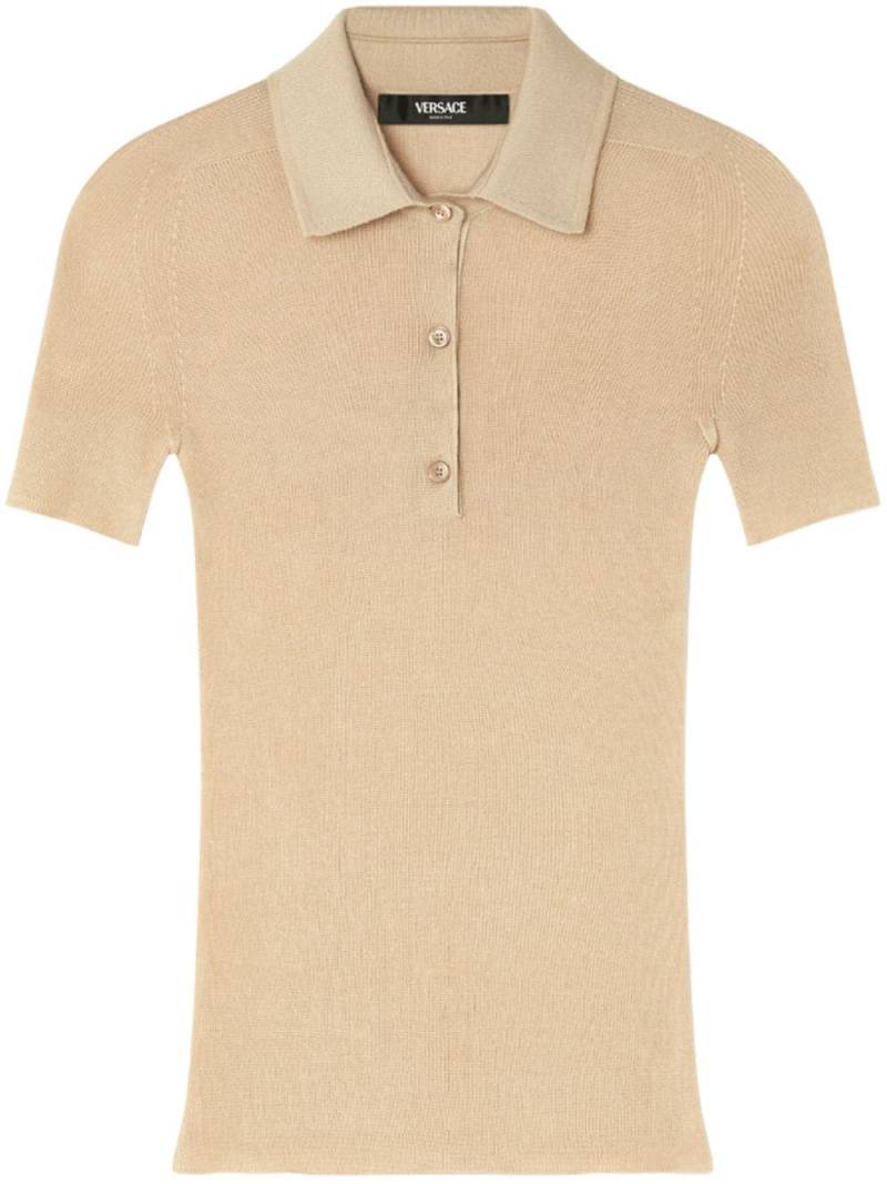 Versace knitted polo shirt - Neutrals von Versace