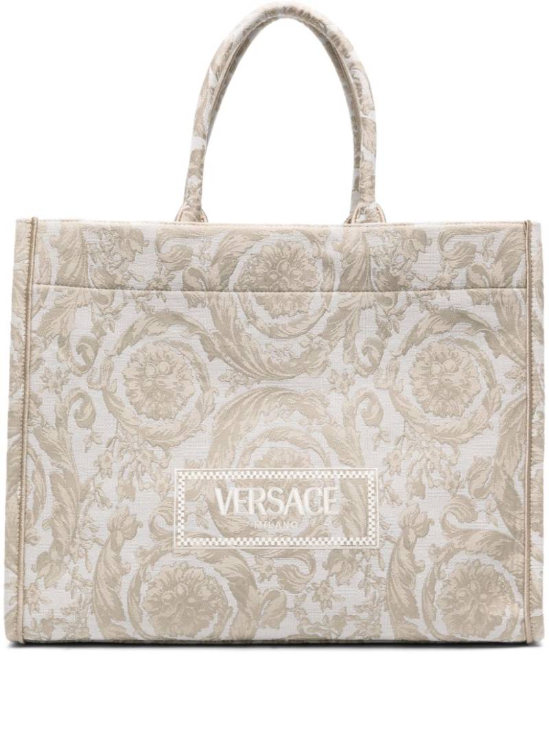 Versace large Barocco Athena tote bag - Neutrals von Versace