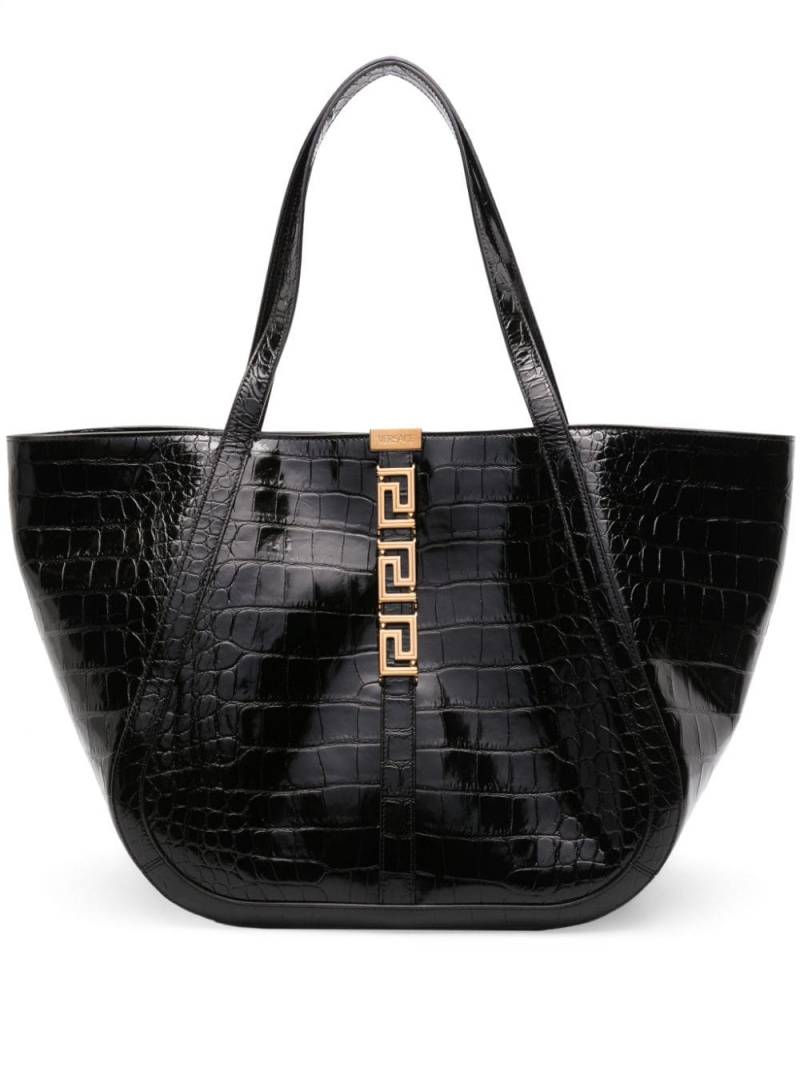 Versace large Greca Goddess tote bag - Black von Versace