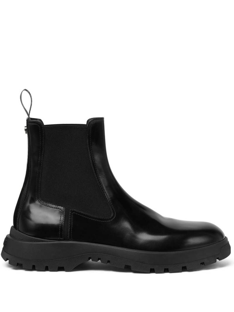 Versace leather Chelsea boots - Black von Versace