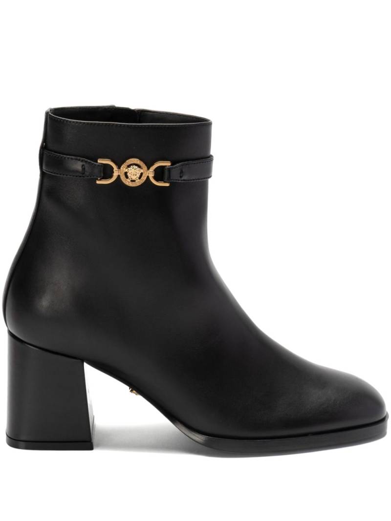 Versace leather ankle boots - Black von Versace