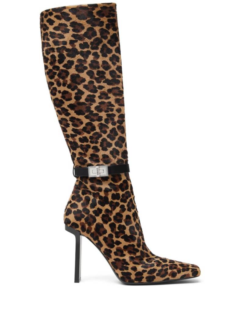 Versace 105mm leopard-print boots - Neutrals von Versace