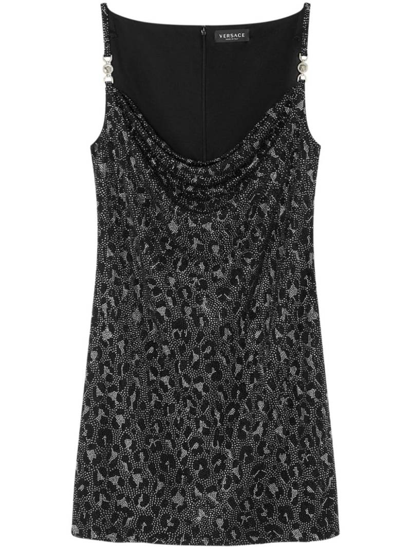 Versace leopard-print mini dress - Black von Versace