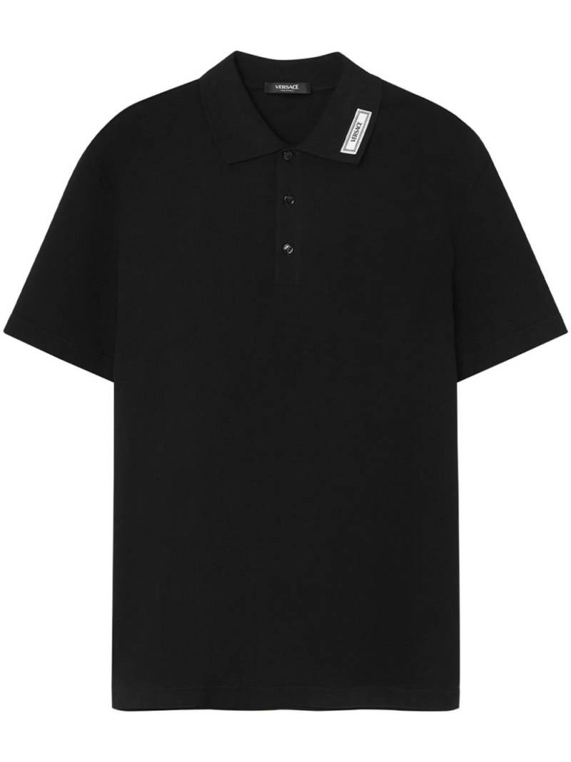 Versace 90s Logo polo shirt - Black von Versace