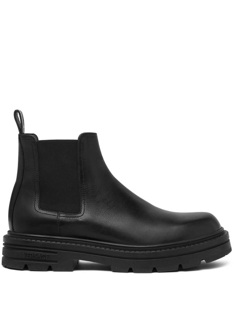 Versace Adriano leather Chelsea boots - Black von Versace