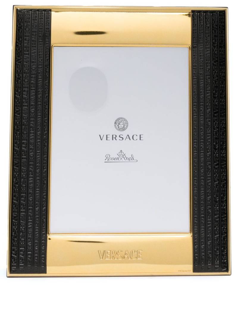 Versace logo-debossed photo frame (15x20cm) - Black von Versace