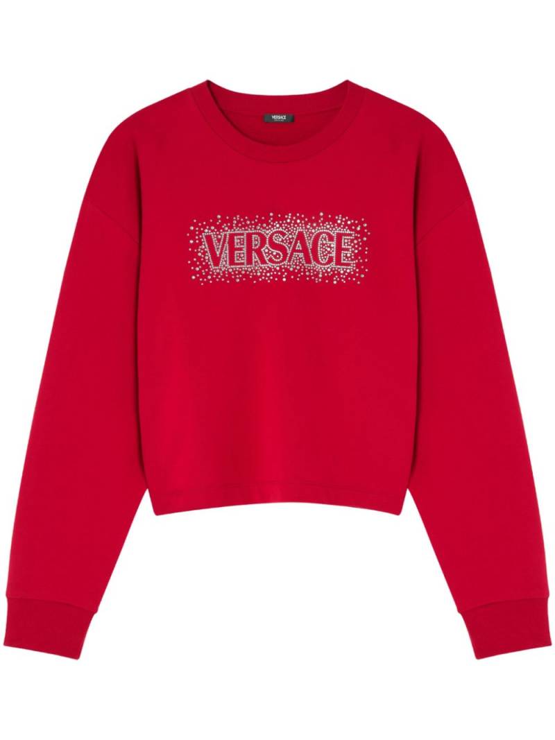 Versace logo-embellished sweatshirt - Red von Versace