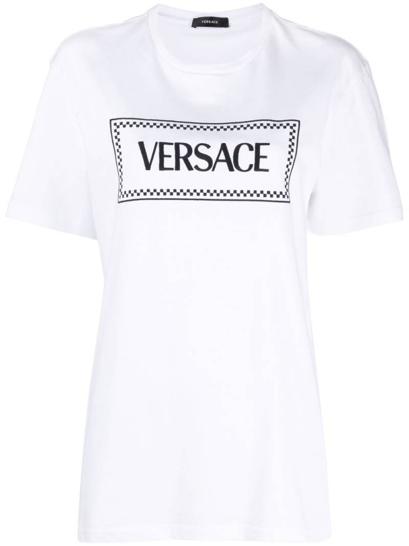 Versace '90s Vintage logo-embroidered T-shirt - White von Versace