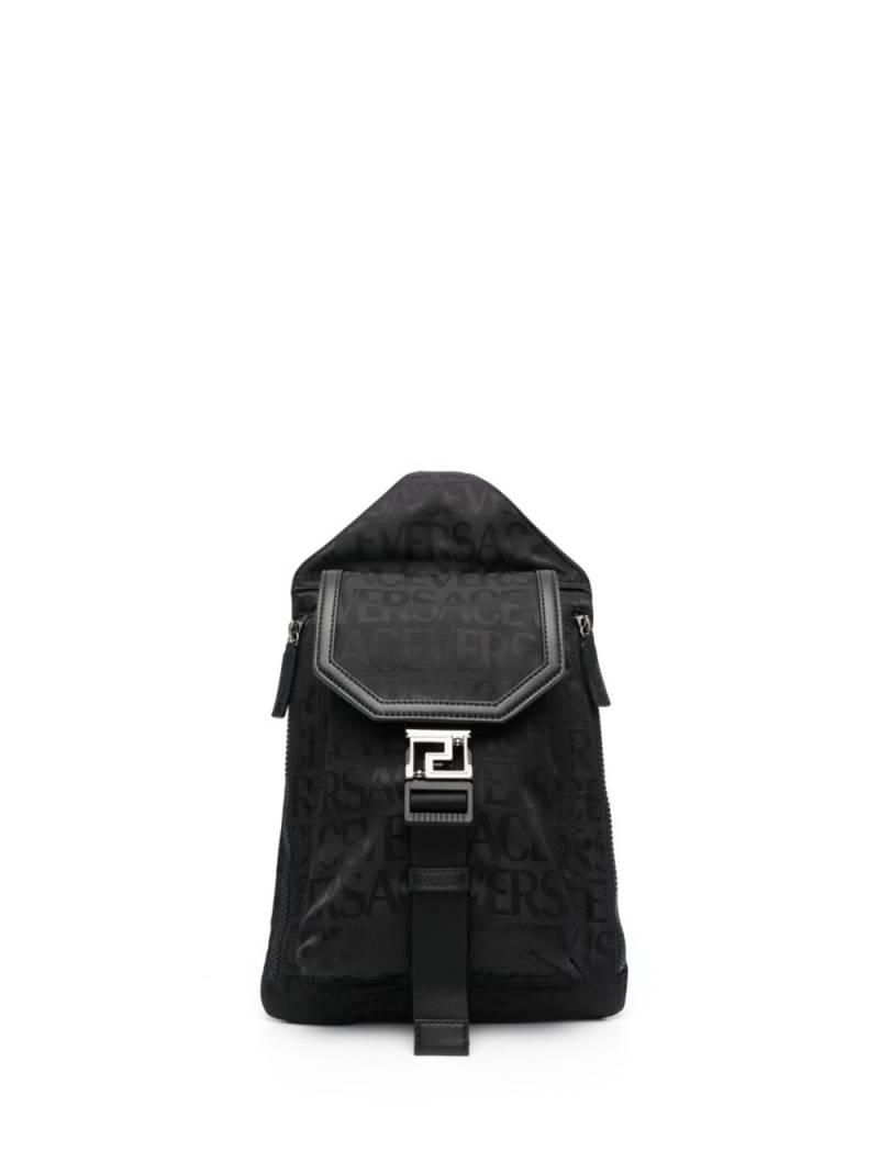 Versace Versace Allover Neo sling backpack - Black von Versace