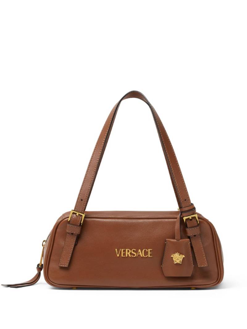 Versace logo-lettering shoulder bag - Brown von Versace