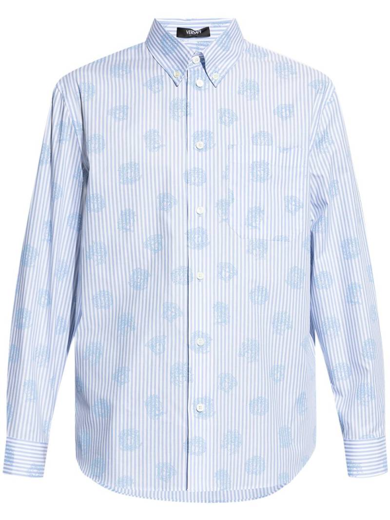 Versace Medusa striped shirt - Blue von Versace