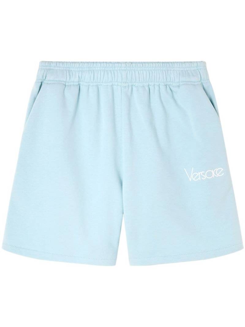 Versace 1979 Re-Edition embroidered track shorts - Blue von Versace