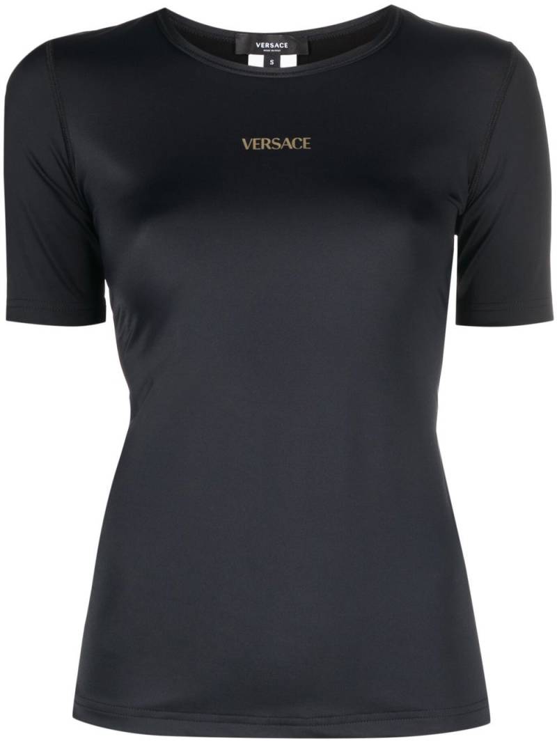 Versace logo-print round-neck T-shirt - Black von Versace