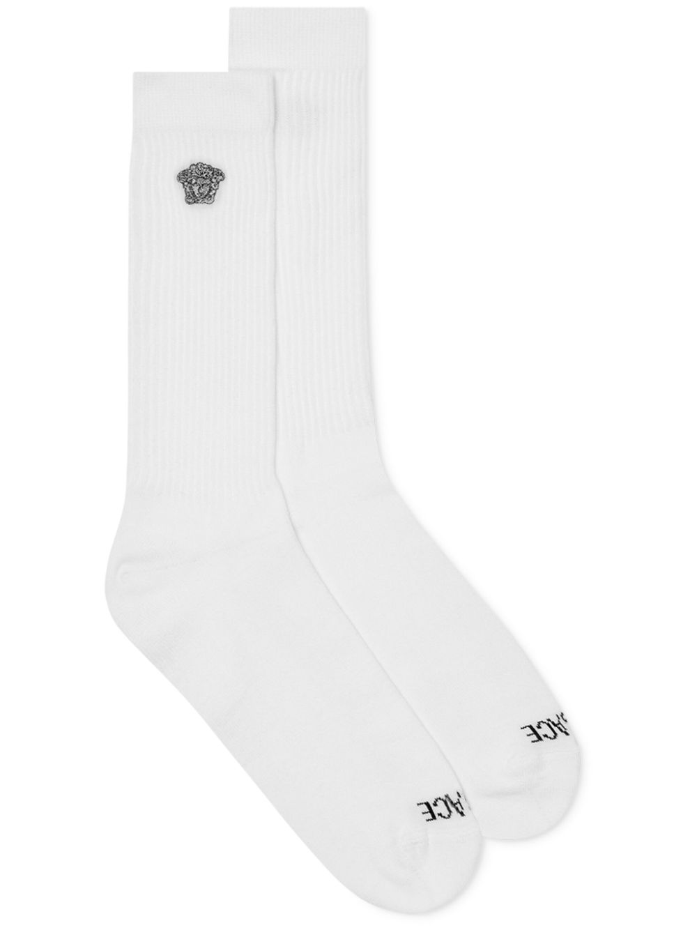 Versace logo socks - White von Versace