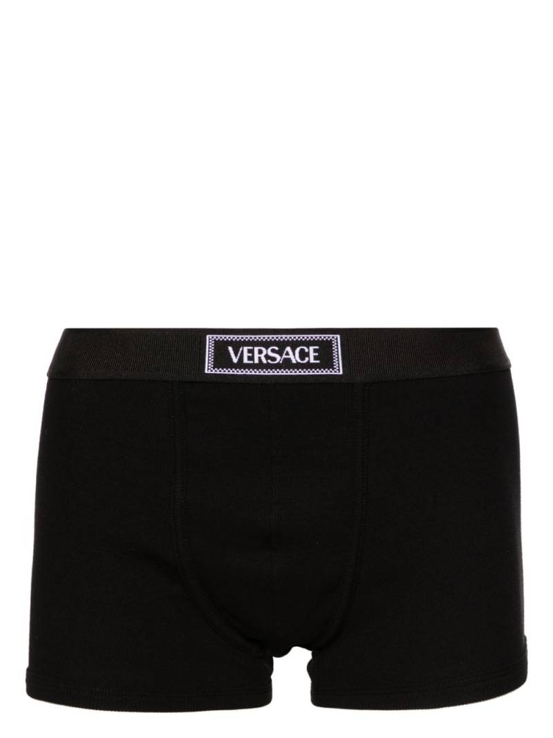 Versace 90s Logo ribbed briefs - Black von Versace