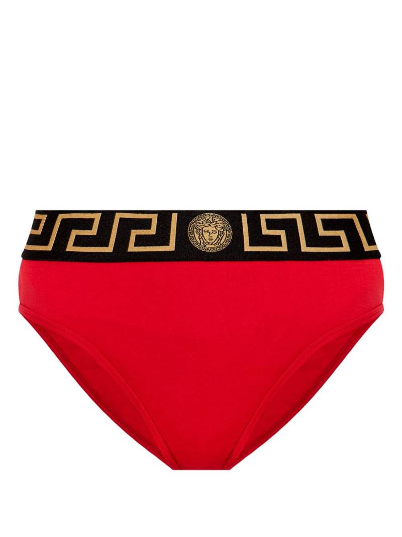 Versace logo-waistband briefs - Red von Versace