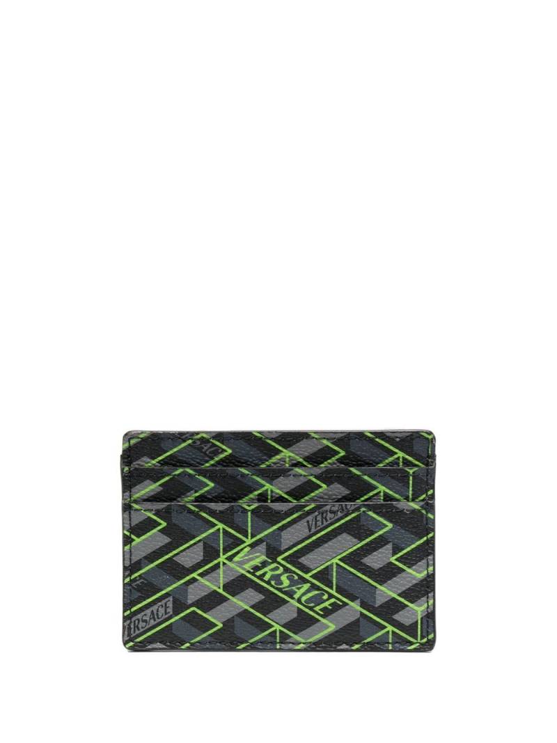 Versace maze-print cardholder - Black von Versace