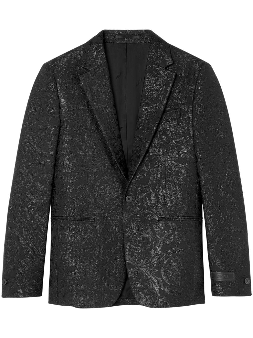 Versace metallic-paisley blazer - Black von Versace