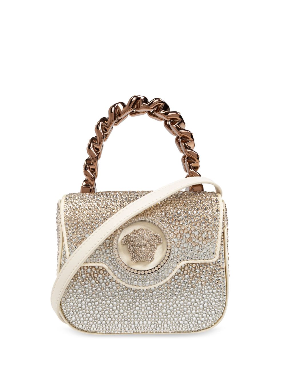 Versace mini La Medusa Crystal bag - Neutrals von Versace