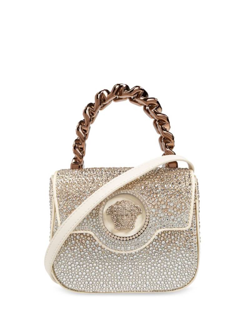 Versace mini La Medusa Crystal bag - Neutrals von Versace