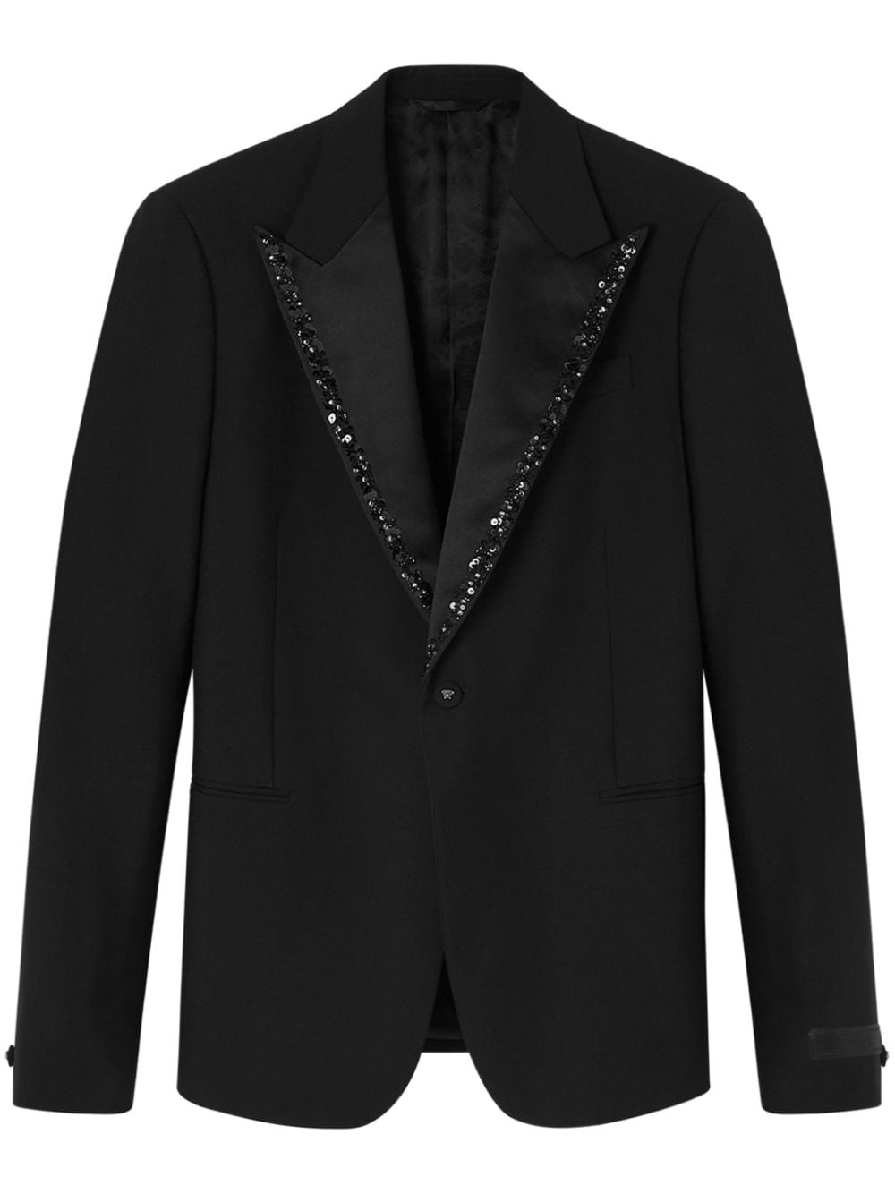 Versace pailette-embellished single-breasted blazer - Black von Versace
