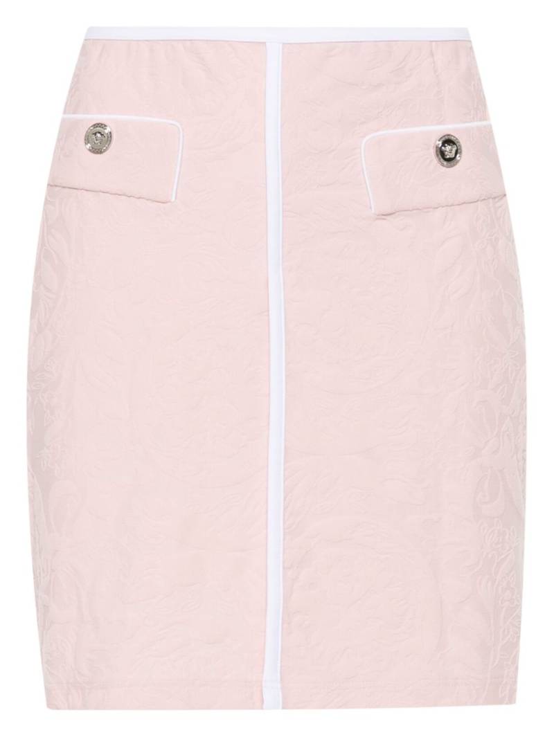 Versace patterned-jacquard mini skirt - Pink von Versace