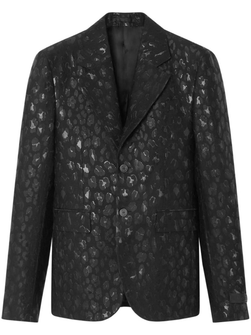 Versace printed single-breasted blazer - Black von Versace