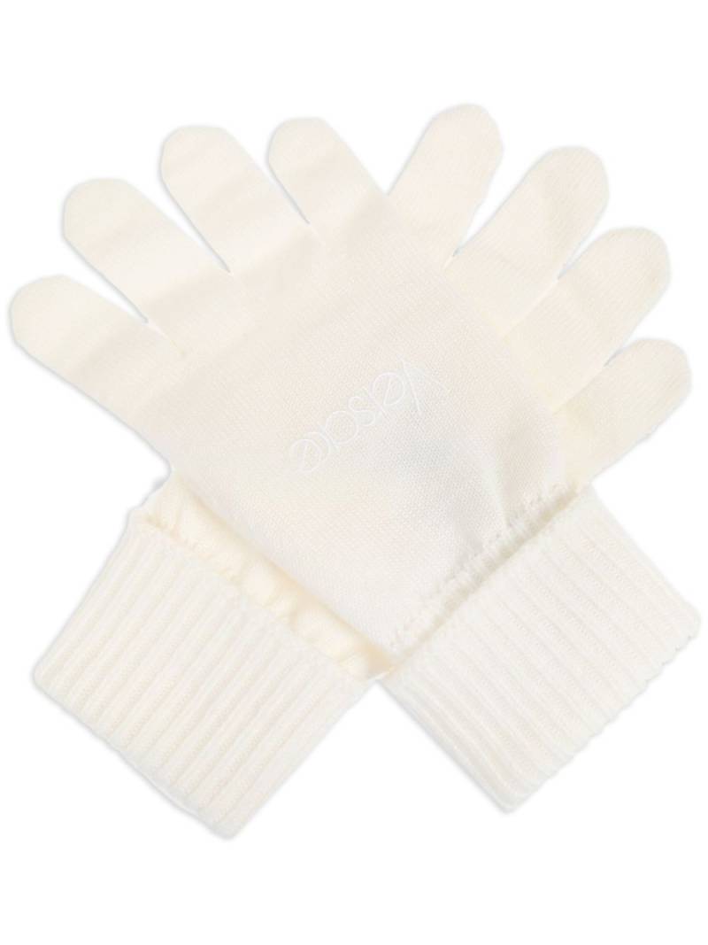 Versace ribbed wool gloves - Neutrals von Versace