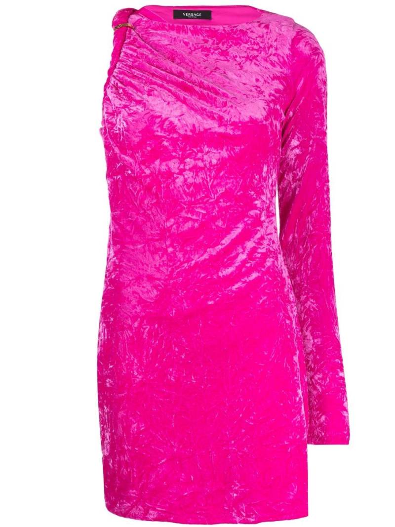 Versace rolled velvet minidress - Pink von Versace