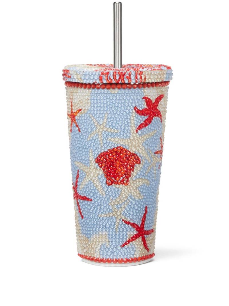 Versace Barocco Sea crystal-embellished travel cup - Blue von Versace