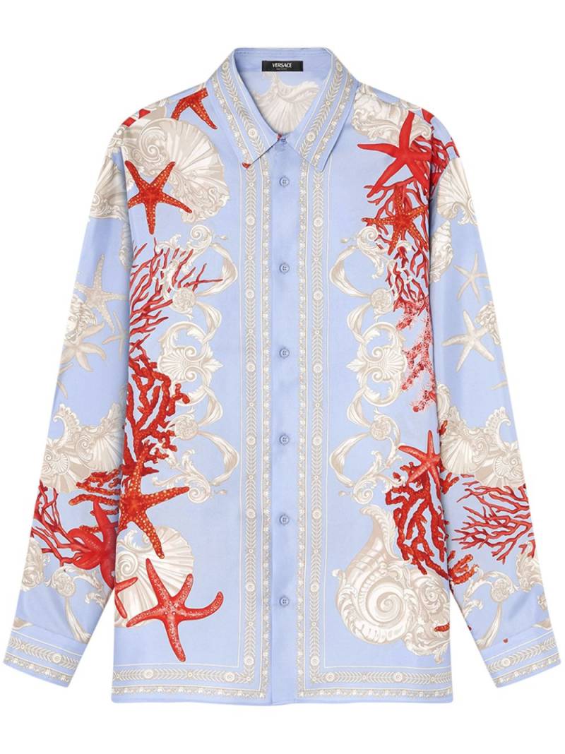 Versace Barocco Sea silk shirt - Blue von Versace