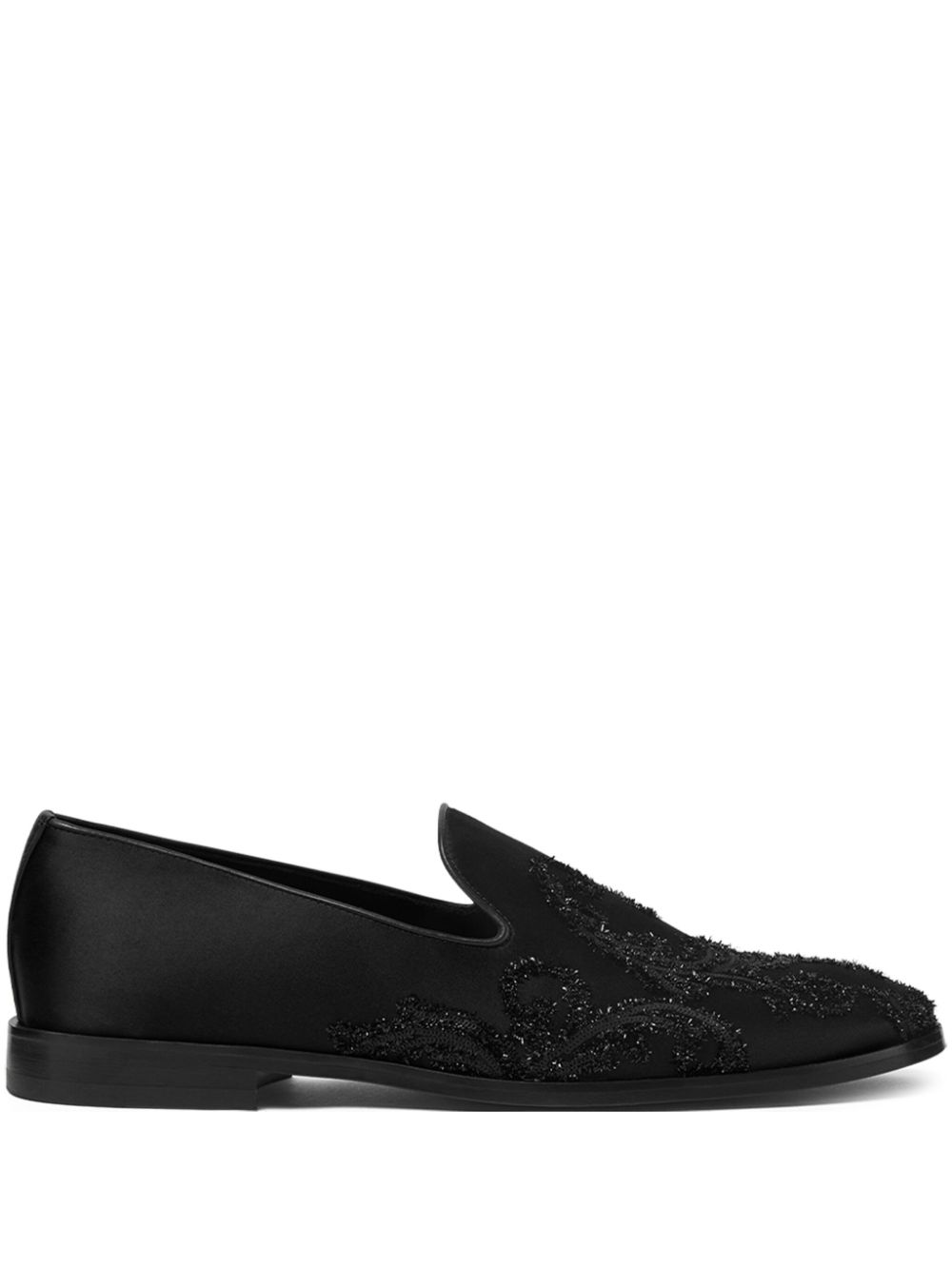 Versace sequin-detailing slippers - Black von Versace