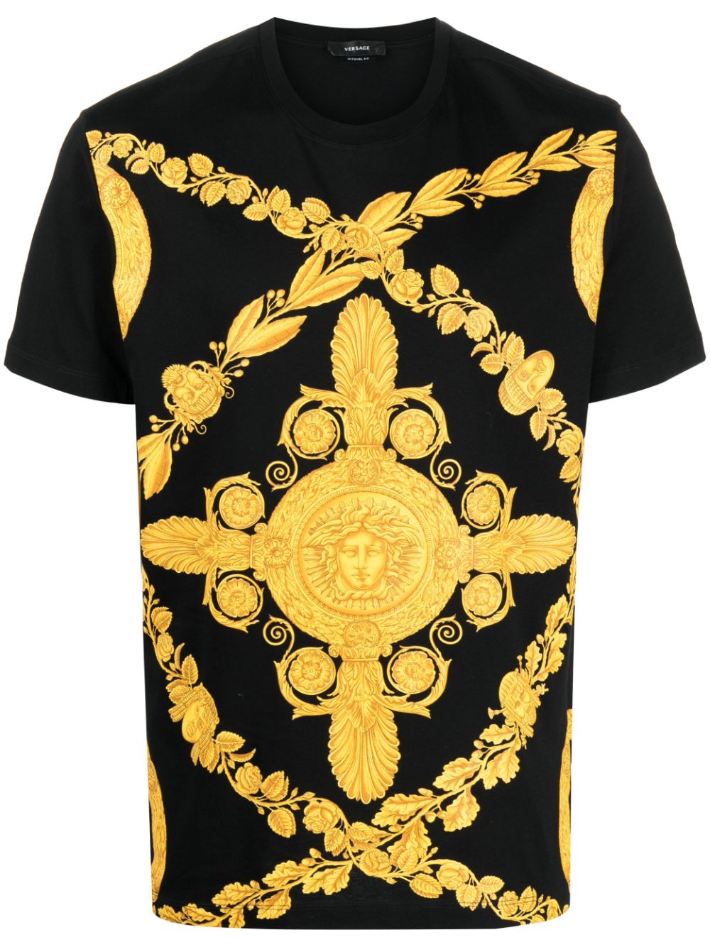 Versace signature Greca-print T-shirt - Black von Versace