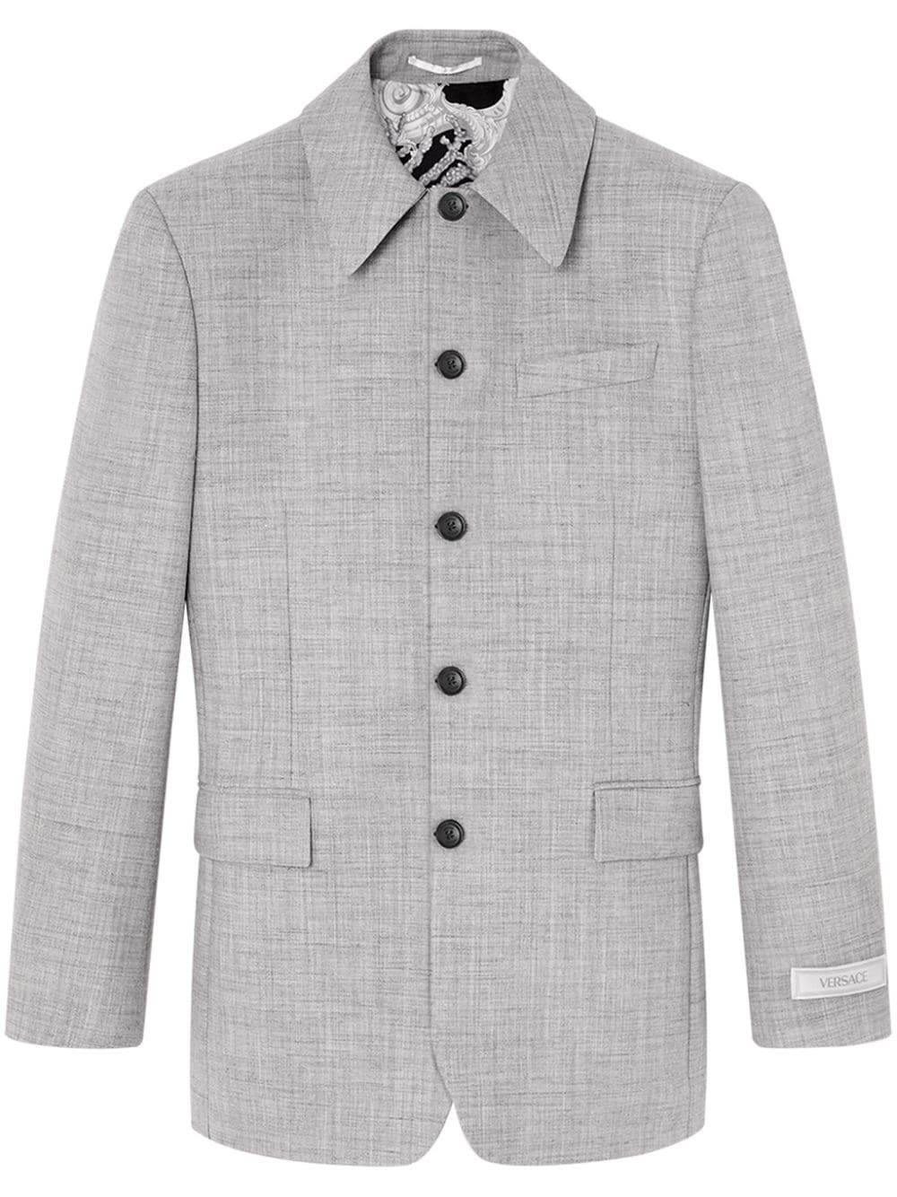 Versace single-breasted tailored blazer - Grey von Versace