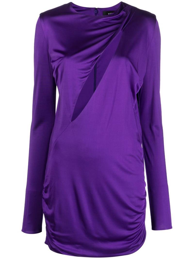 Versace cut-out minidress - Purple von Versace