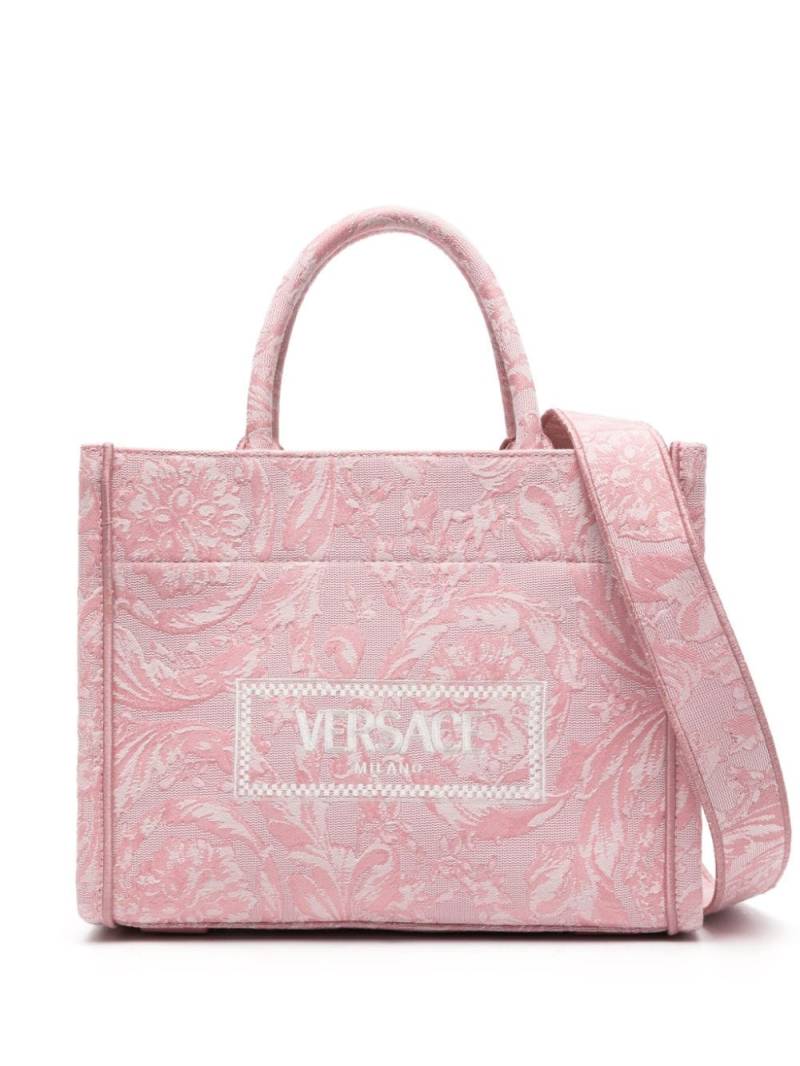 Versace small Barocco Athena tote bag - Pink von Versace