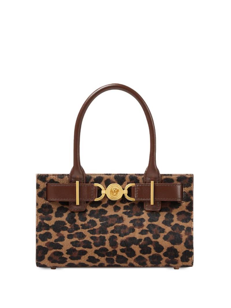 Versace small Medusa '95 leopard tote bag - Brown von Versace