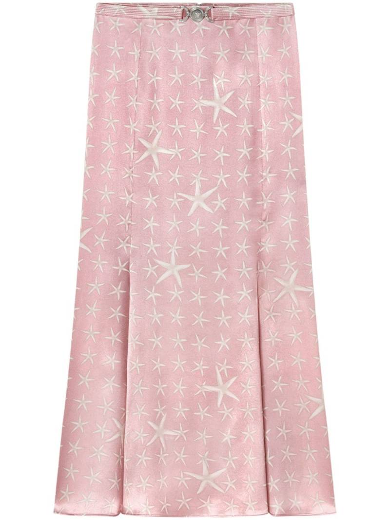 Versace Stella Marina silk midi skirt - Pink von Versace