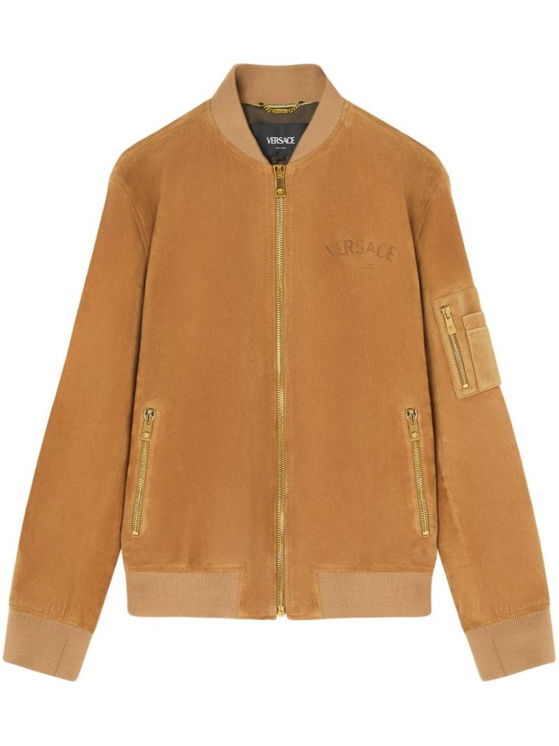 Versace suede bomber jacket - Brown von Versace