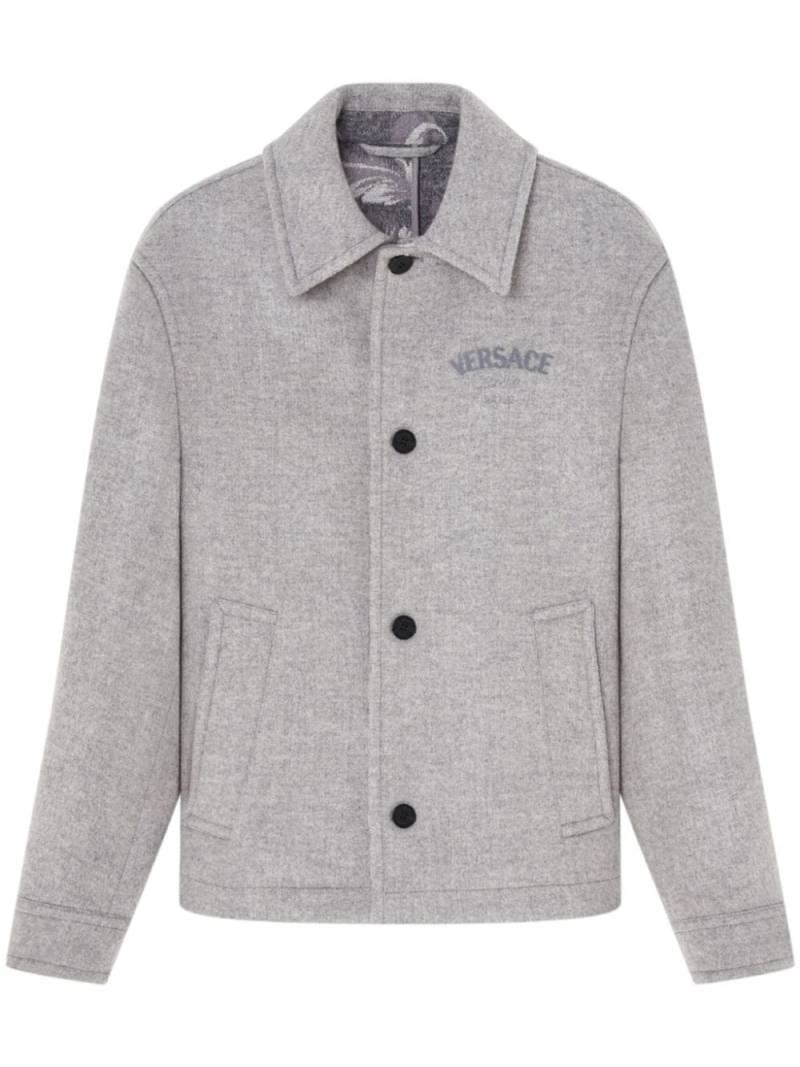 Versace wool-blend blouson jacket - Grey von Versace