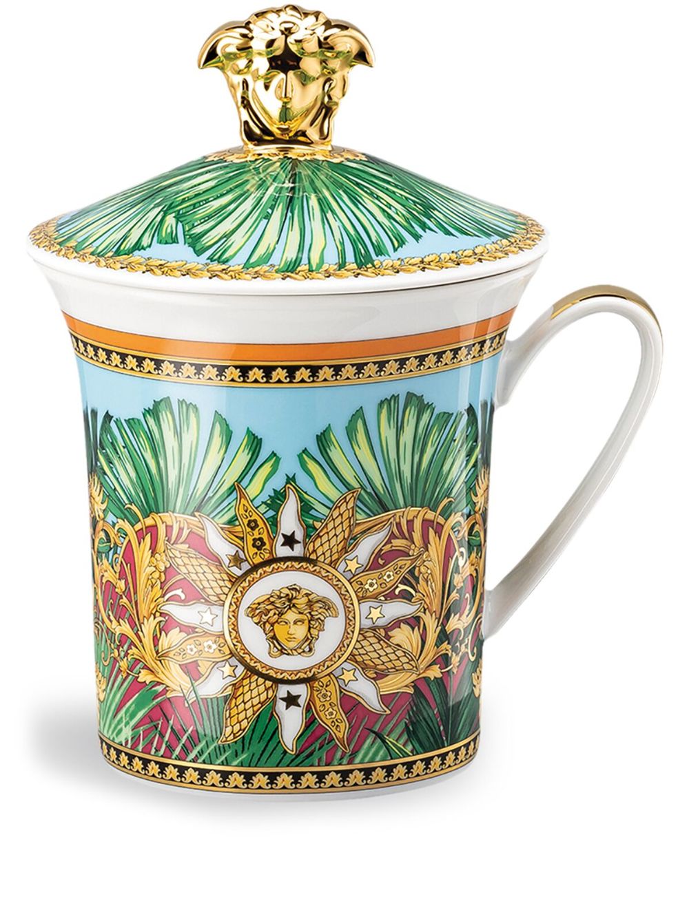 Versace x Rosenthal Jungle Animalier lidded mug (9.8cm) - Multicolour von Versace