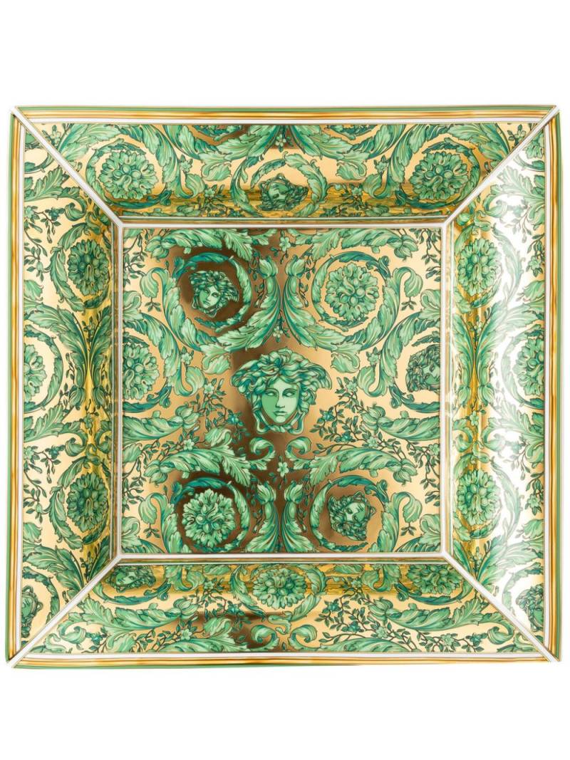 Versace x Rosenthal Medusa Garland plate (28cm x 28cm) - Green von Versace