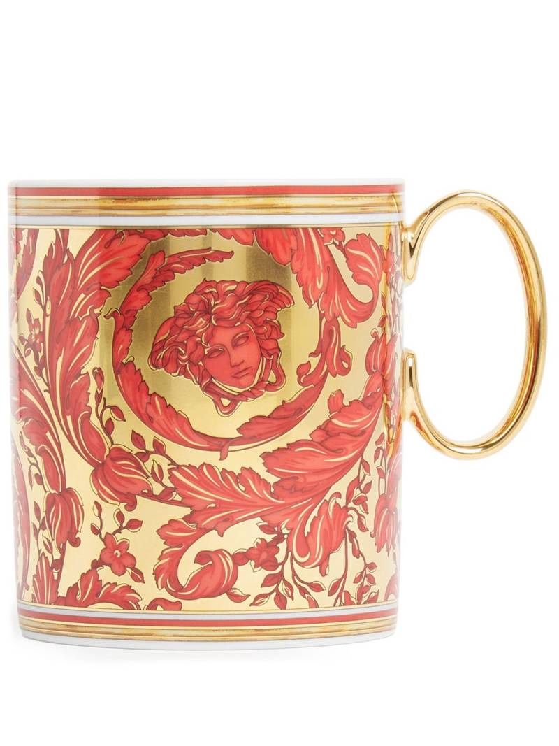 Versace x Rosenthal Medusa Garland porcelain mug - Red von Versace