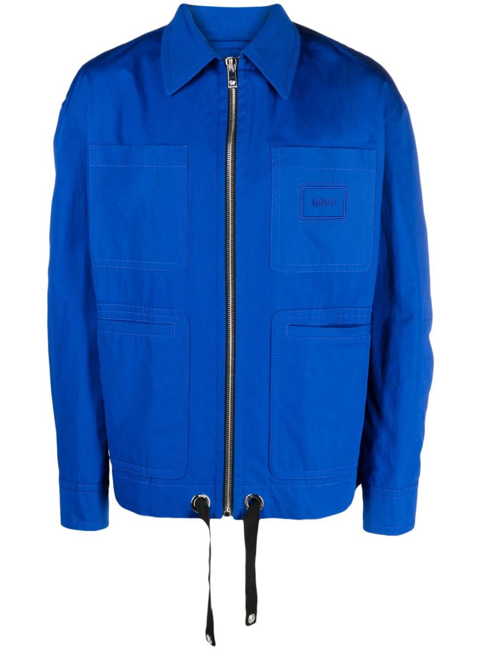 Versace zip-up shirt jacket - Blue von Versace