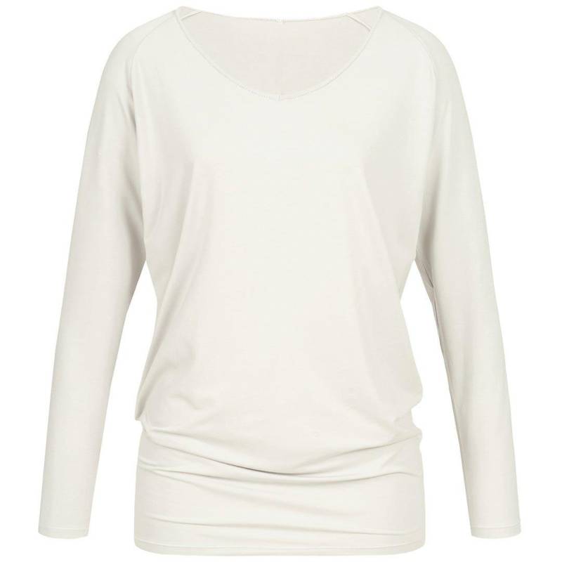 Nachhaltiges Yoga Langarm Shirt 'sleevy' Damen Weiss L von Vervola