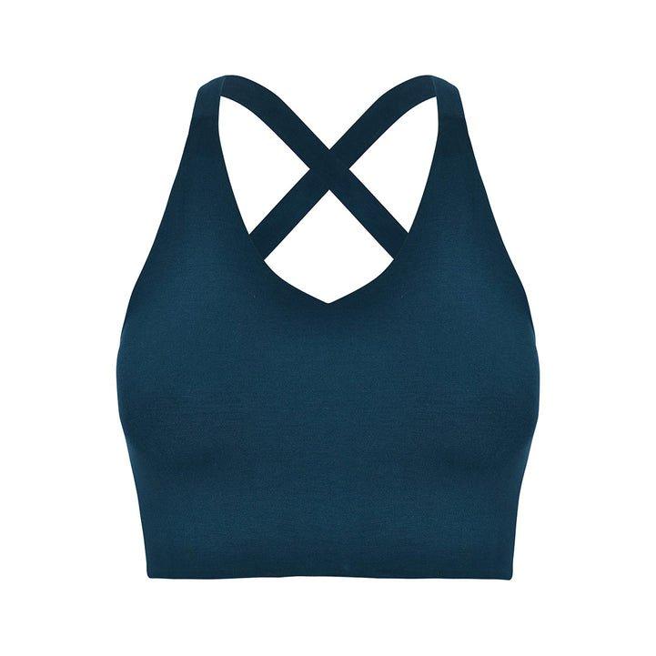 Yoga Bustier - 'iris' - Sportlich Und Komfortabel Damen Petroleumblau M von Vervola