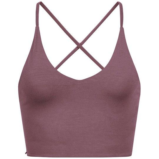 Yoga Bustier - 'linda' - Nachhaltig Und Komfortabel Damen Brombeere L von Vervola