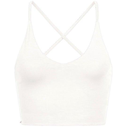 Yoga Bustier - 'linda' - Nachhaltig Und Komfortabel Damen Weiss S von Vervola