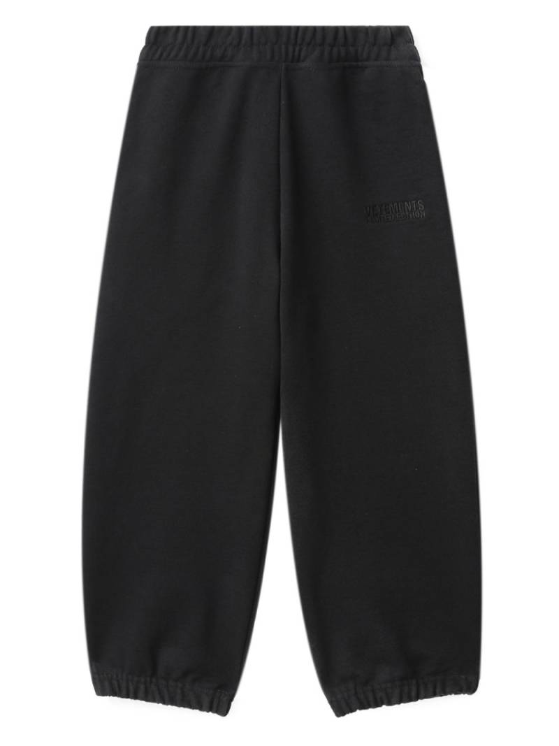 Vetements Kids embroidered-logo sweatpants - Black von Vetements Kids